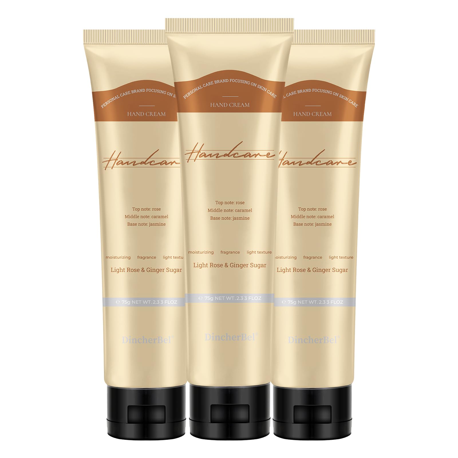 DincherBel 3-pack hand cream packaging, gift-ready set.