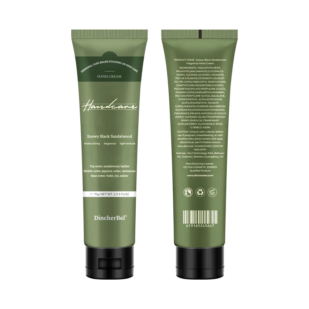 DincherBel Niacinamide 5% Hand Cream jar close-up with creamy texture