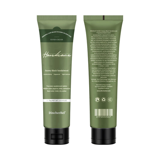 DincherBel Niacinamide 5% Hand Cream jar close-up with creamy texture