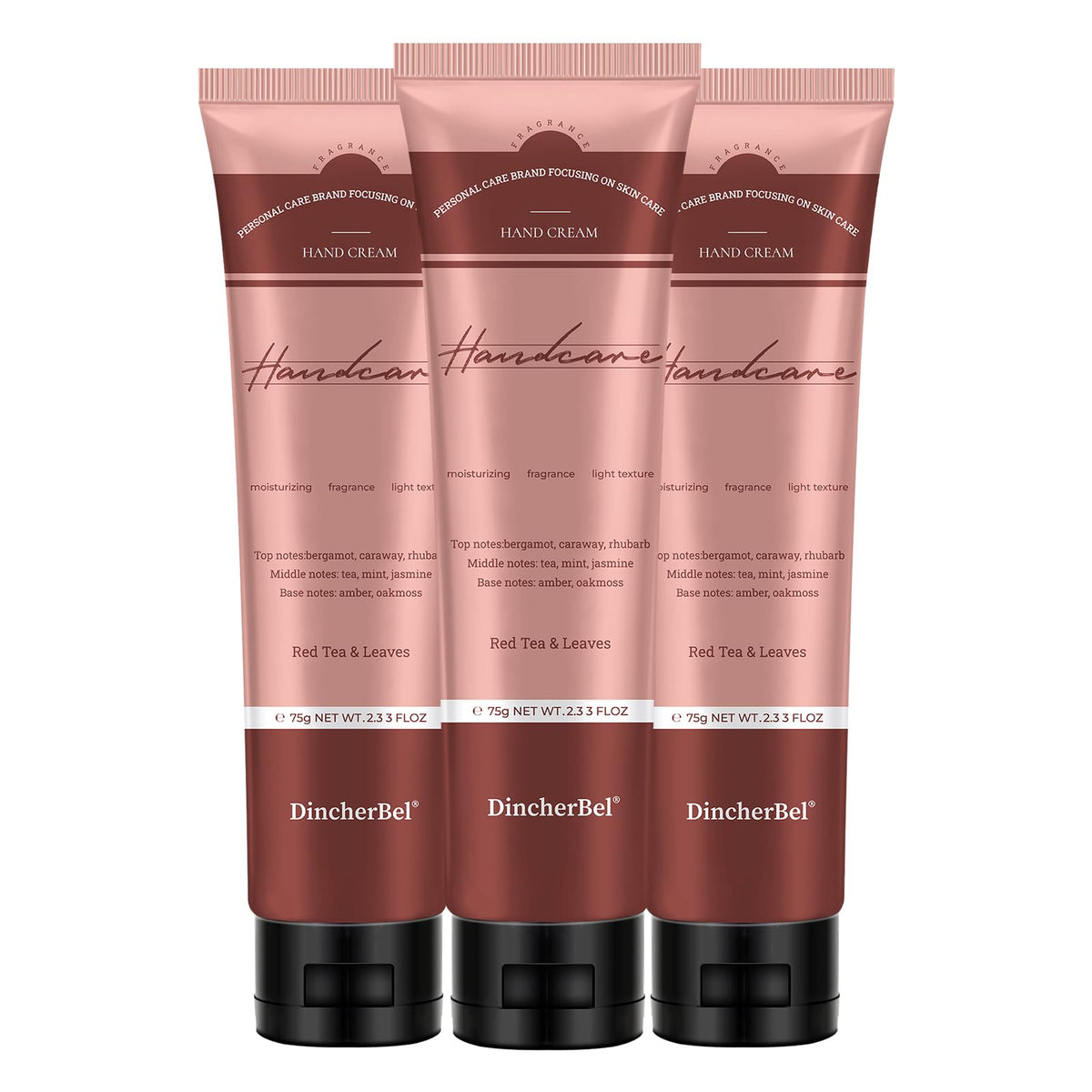 DincherBel red tea leaves hand cream tubes for on-the-go moisture