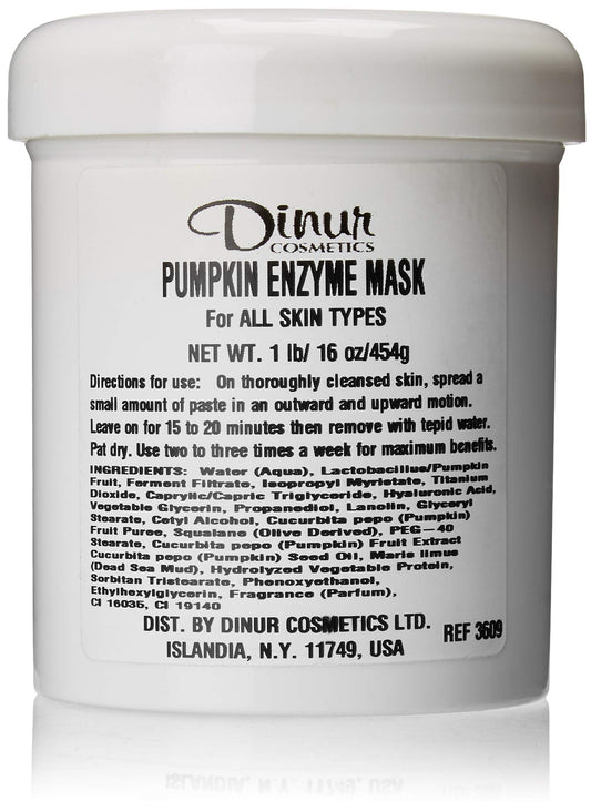 Dinur Cosmetics Pumpkin Enzyme Mask bottle pour for easy application