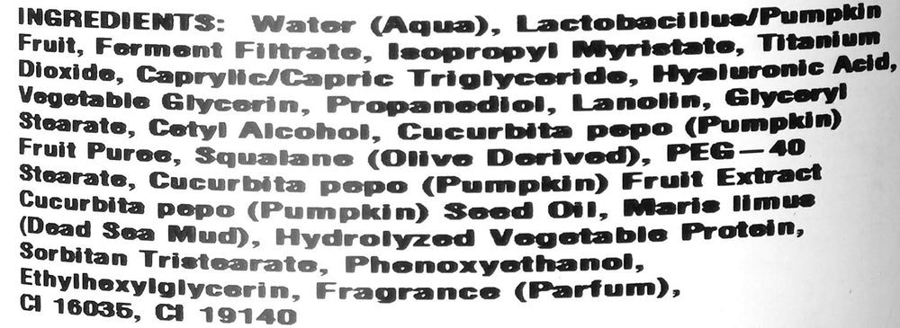 Dinur Cosmetics Pumpkin Enzyme Mask jar closeup shows rich texture for exfoliation