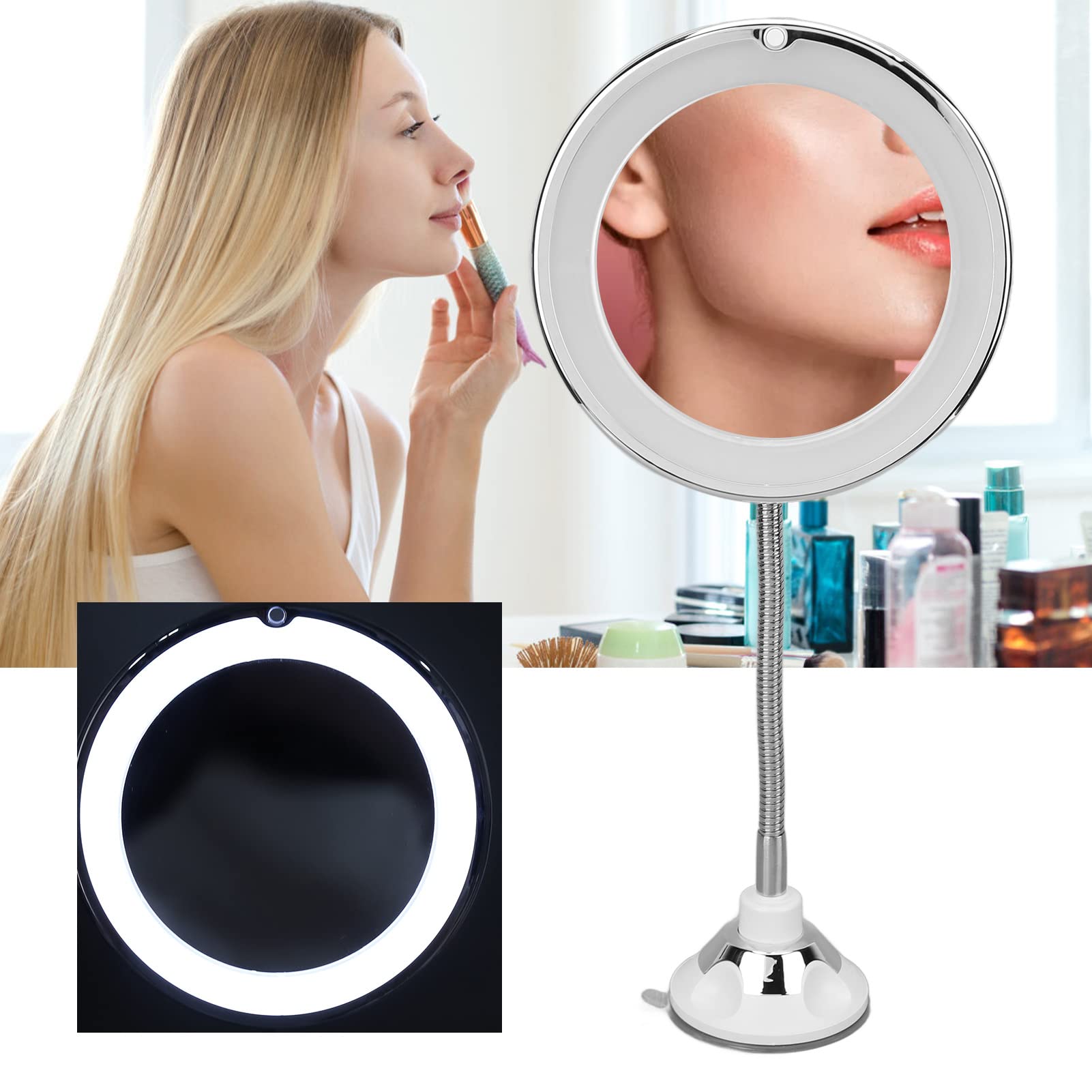 Dioche compact bathroom mirror fits small spaces with ease