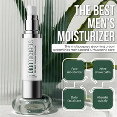 Dion Michaels facial cleanser close-up showing rich lather for clean skin