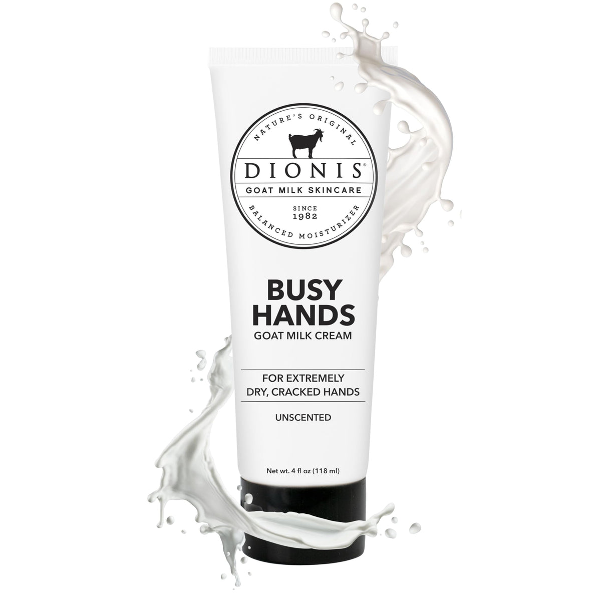 Dionis Busy Hands Cream packaging for on-the-go hydration