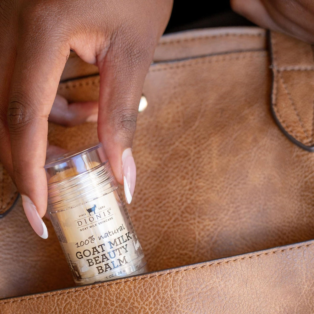 Dionis balm enriched with goat milk nourishes hair and skin.