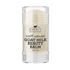 Dionis goat milk balm closeup showing creamy texture for versatile hydration.