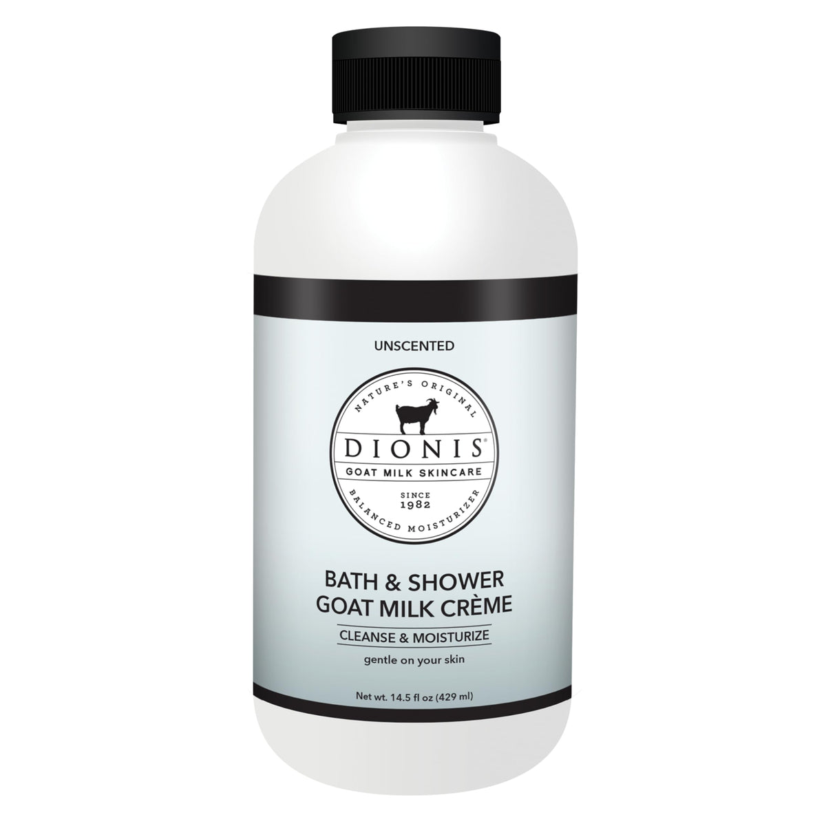 Dionis Goat Milk Bath Soap Unscented label shows fragrance-free cleansing for sensitive skin