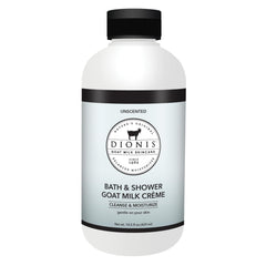 Dionis Goat Milk Bath Soap Unscented label shows fragrance-free cleansing for sensitive skin