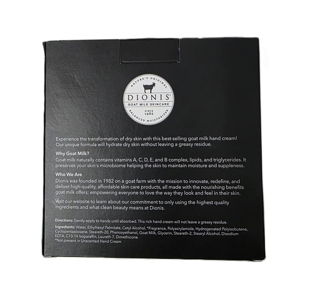 Dionis goat milk hand cream Honeysuckle Coconut 1oz tube absorbs quickly for on the go