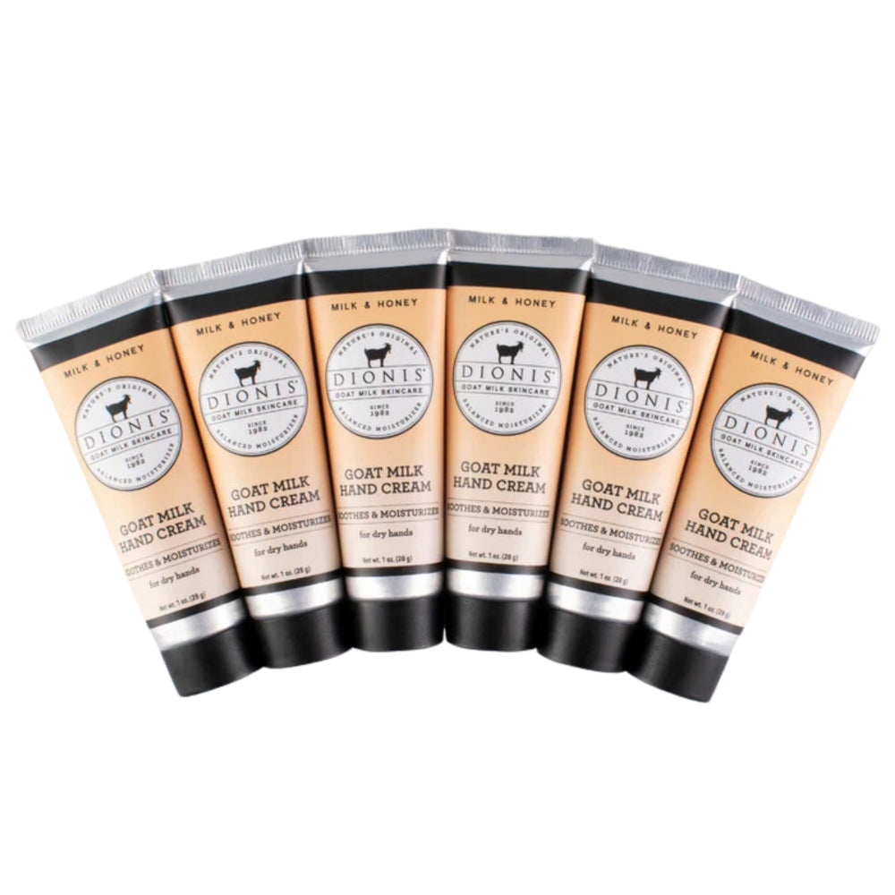 Dionis Goat Milk Hand Cream Milk and Honey 1oz Pack 6 in box for daily moisture