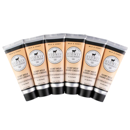 Dionis Goat Milk Hand Cream Milk and Honey 1oz Pack 6 in box for daily moisture