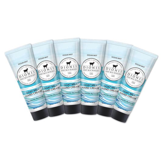 Dionis Goat Milk Hand Cream Ocean Mist tube delivering quick hydration for hands