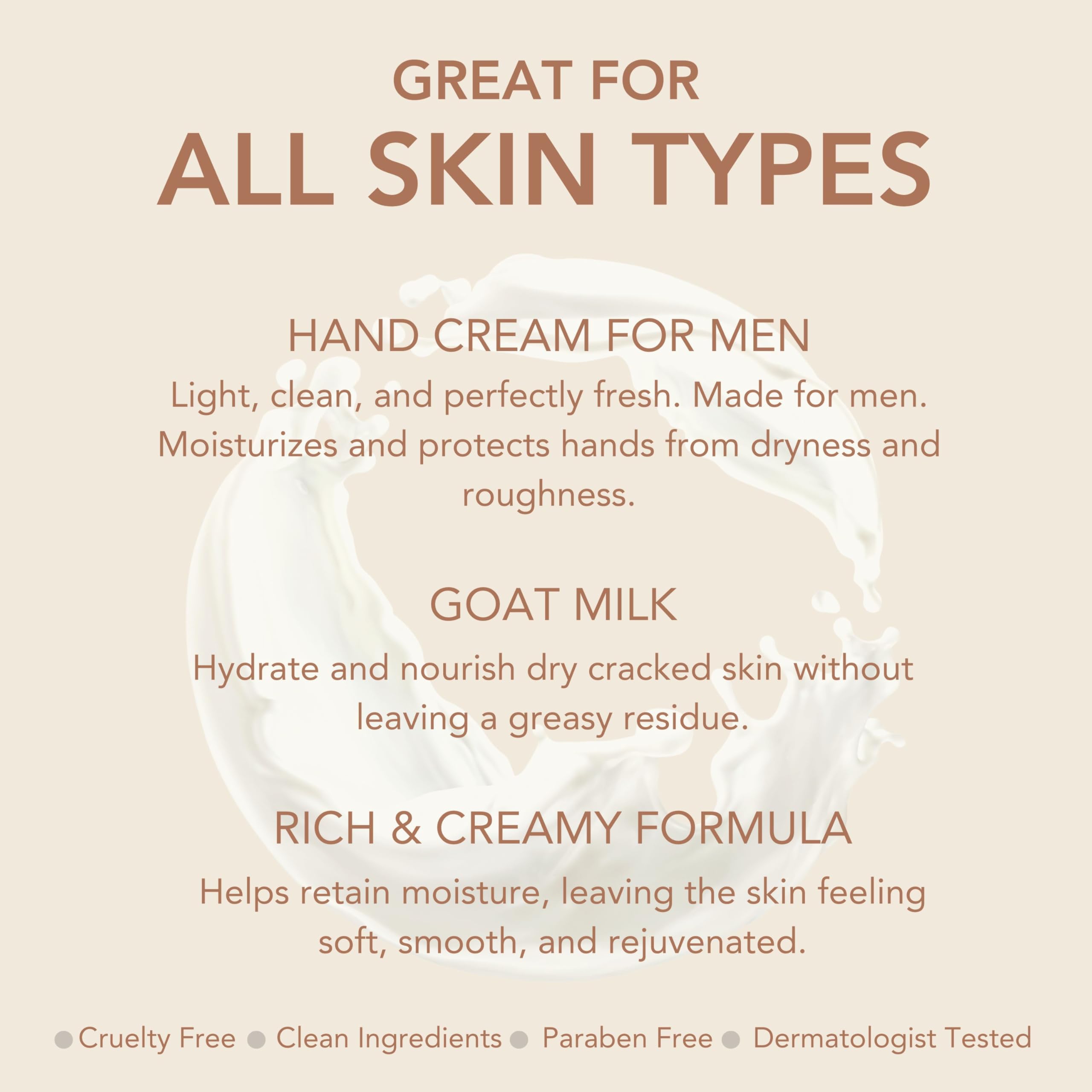 Dionis goat milk hand cream closeup shows clean masculine scent.