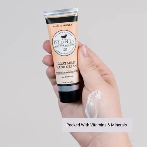Dionis Goat Milk Hand Cream Tube Spread shows creamy texture on skin