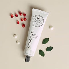 Dionis Hydromilk cream swirl shows rich, creamy texture for smooth skin