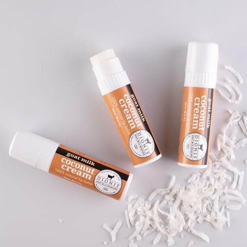 Dionis Goat Milk Lip Balm on lips with a smooth finish.