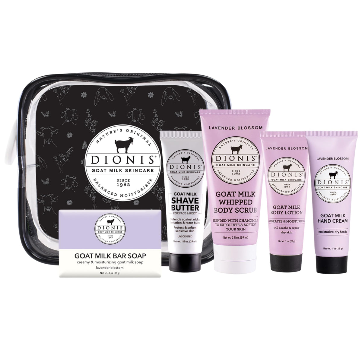 Dionis Lavender Blossom Goat Milk Bar Soap for gentle cleansing