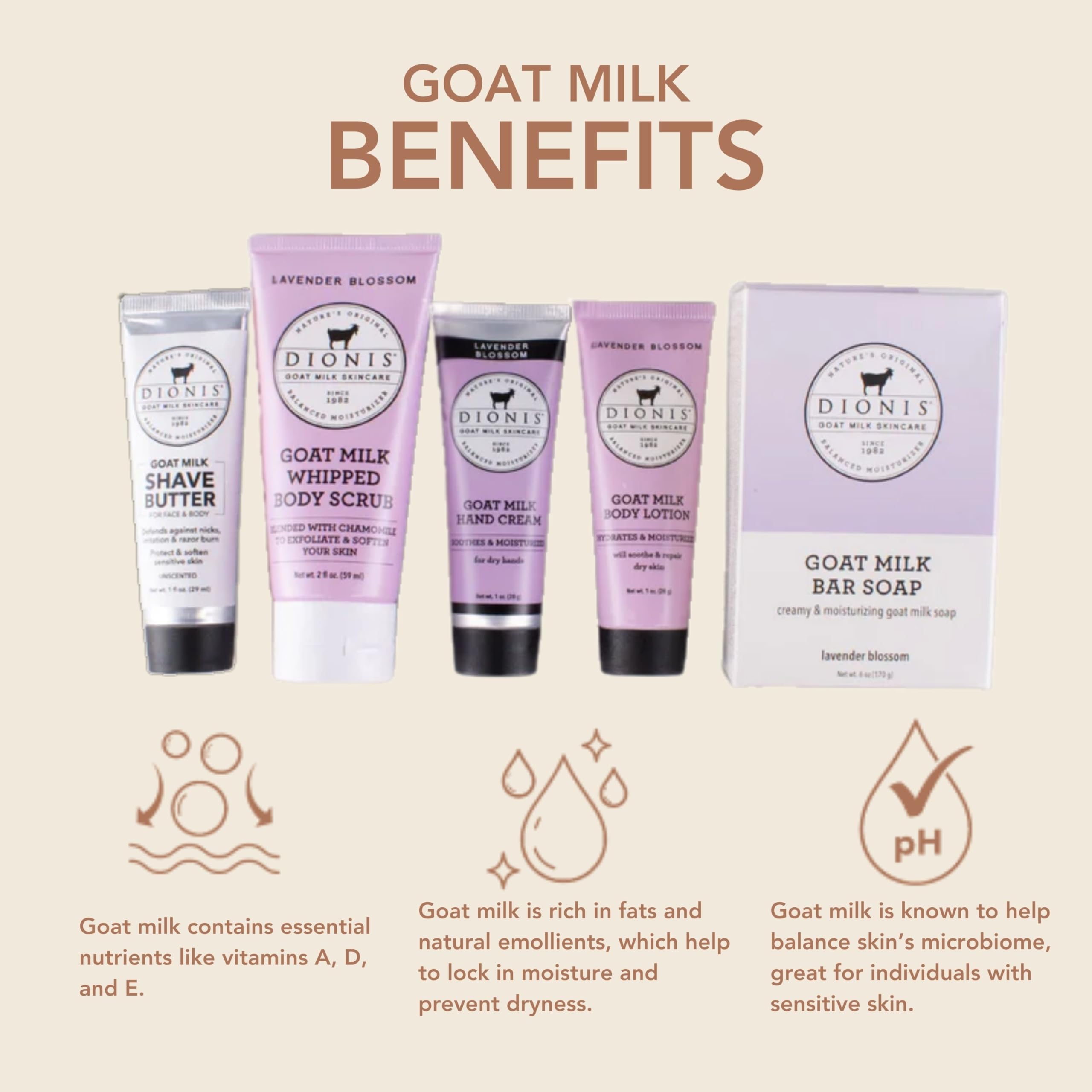 Dionis Lavender Blossom Goat Milk Hand Cream for on-the-go moisture