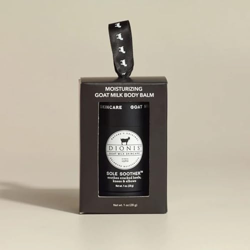 Texture closeup of Dionis Goat Milk Sole Soother Balm demonstrating non-greasy absorption