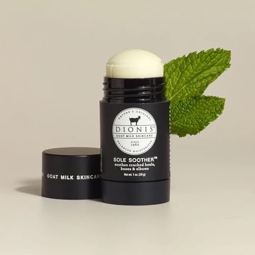 Sole care scene with Dionis Goat Milk Sole Soother Balm on the heel
