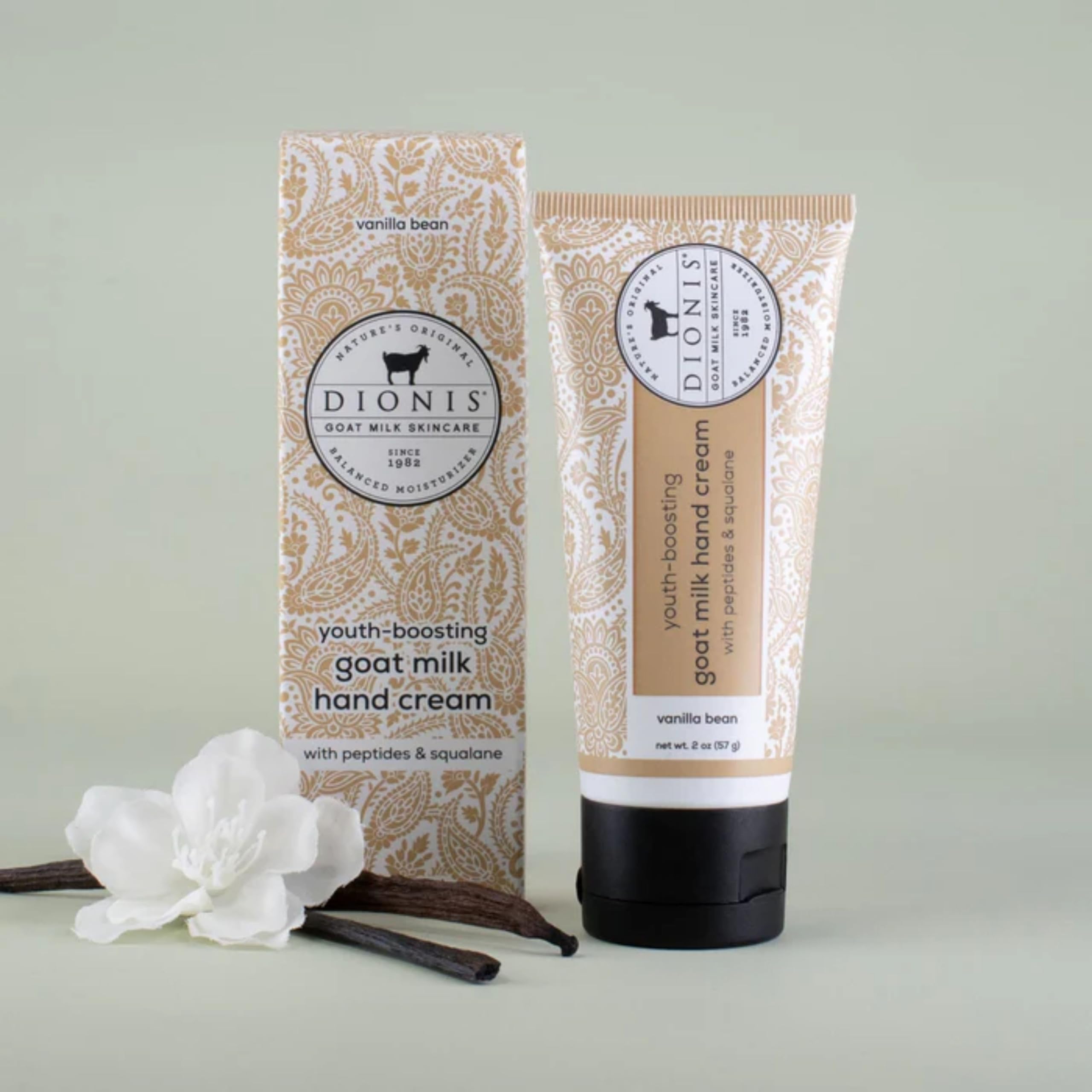 Hands applying Dionis cream demonstrating quick absorption and silky feel.