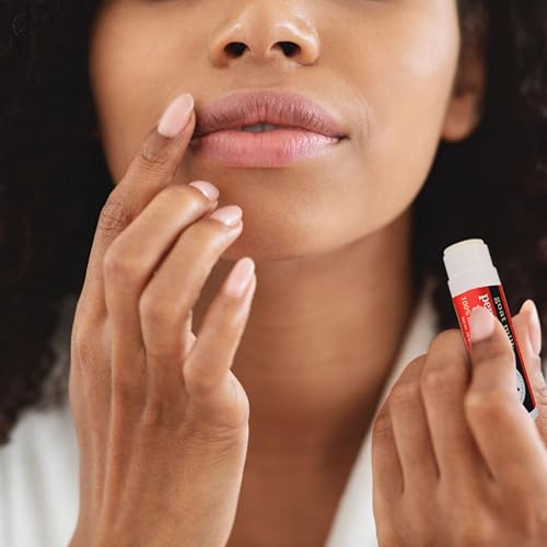 Close-up of lip balm texture showing a smooth, non-greasy finish.