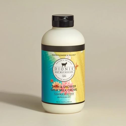 Dionis natural goat milk ingredients display nourishing nutrients.