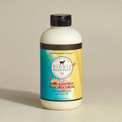 Dionis natural goat milk ingredients display nourishing nutrients.