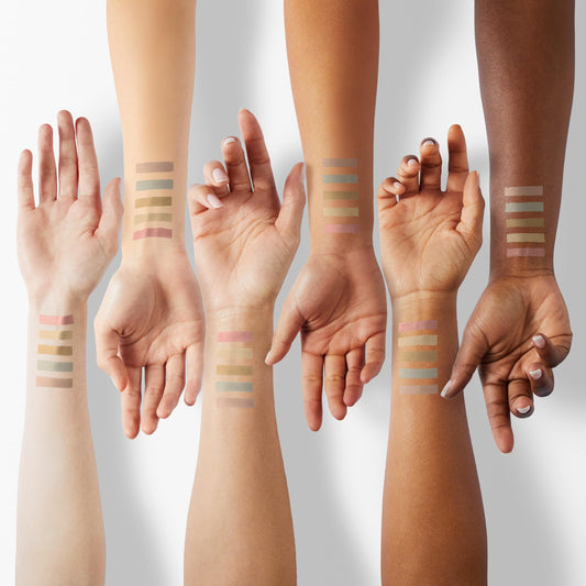 Dior DiorShow 5 Colors Soft Cashmere palette with swatches reveals versatile finishes for day to night looks.