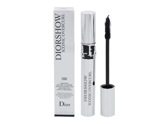 Dior Diorshow Iconic Overcurl bottle shows the 24-hour volume mascara for dramatic lashes