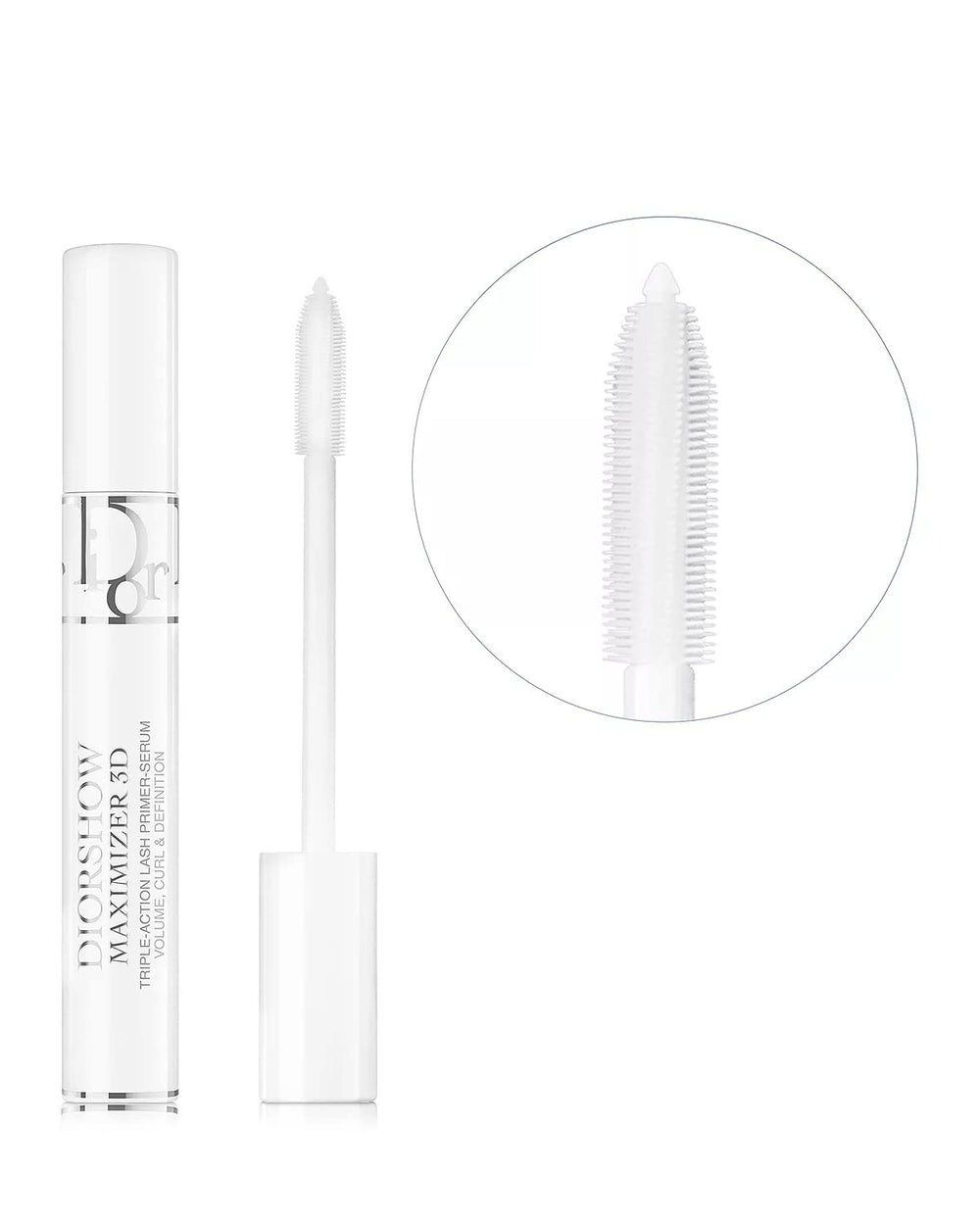 Dior Diorshow Maximizer 3D Primer balm texture coats lashes with a lightweight film.