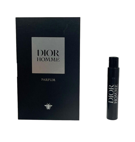 Dior Homme Parfum travel vial, compact on-the-go scent sample for testing and travel