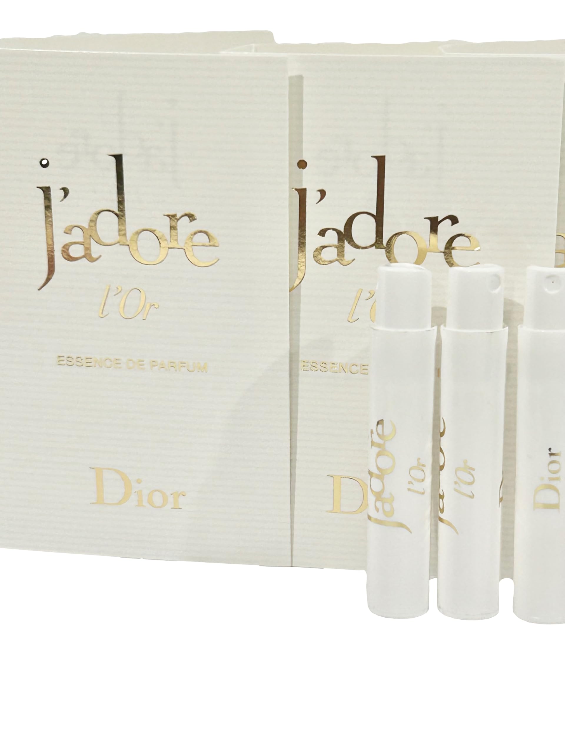 Dior J'adore L'Or Essence De Parfum sample packaging ready for preview