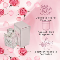 Compact case of Miss Dior Blooming Bouquet designed for easy packing on trips.