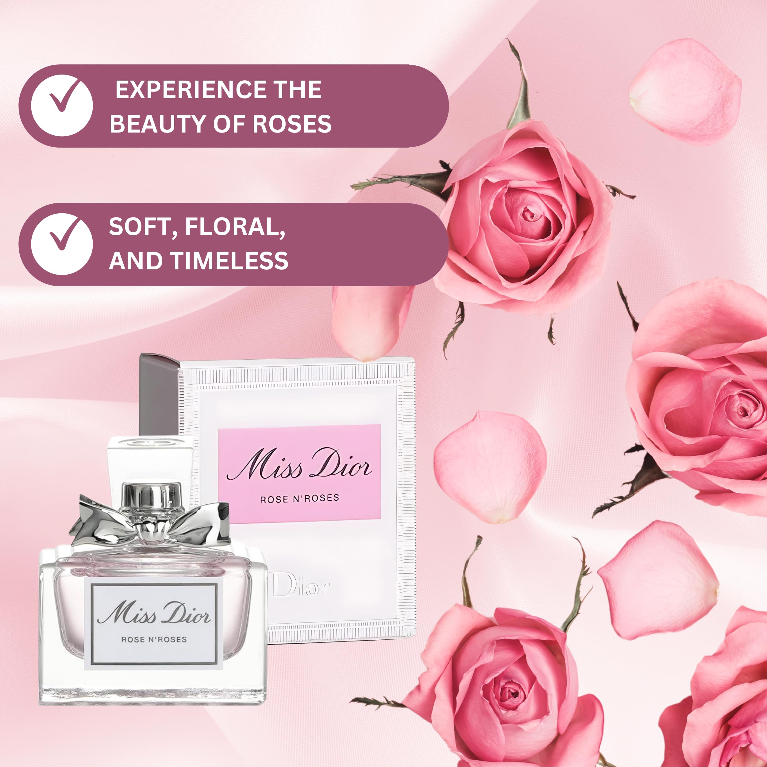 Miss Dior Rose N' Roses spray action captures the floral aroma for daily wear