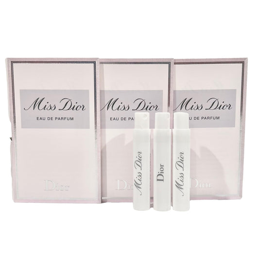 Dior Miss Dior sample 1ml bottle showcases a petite, travel-friendly scent experience.