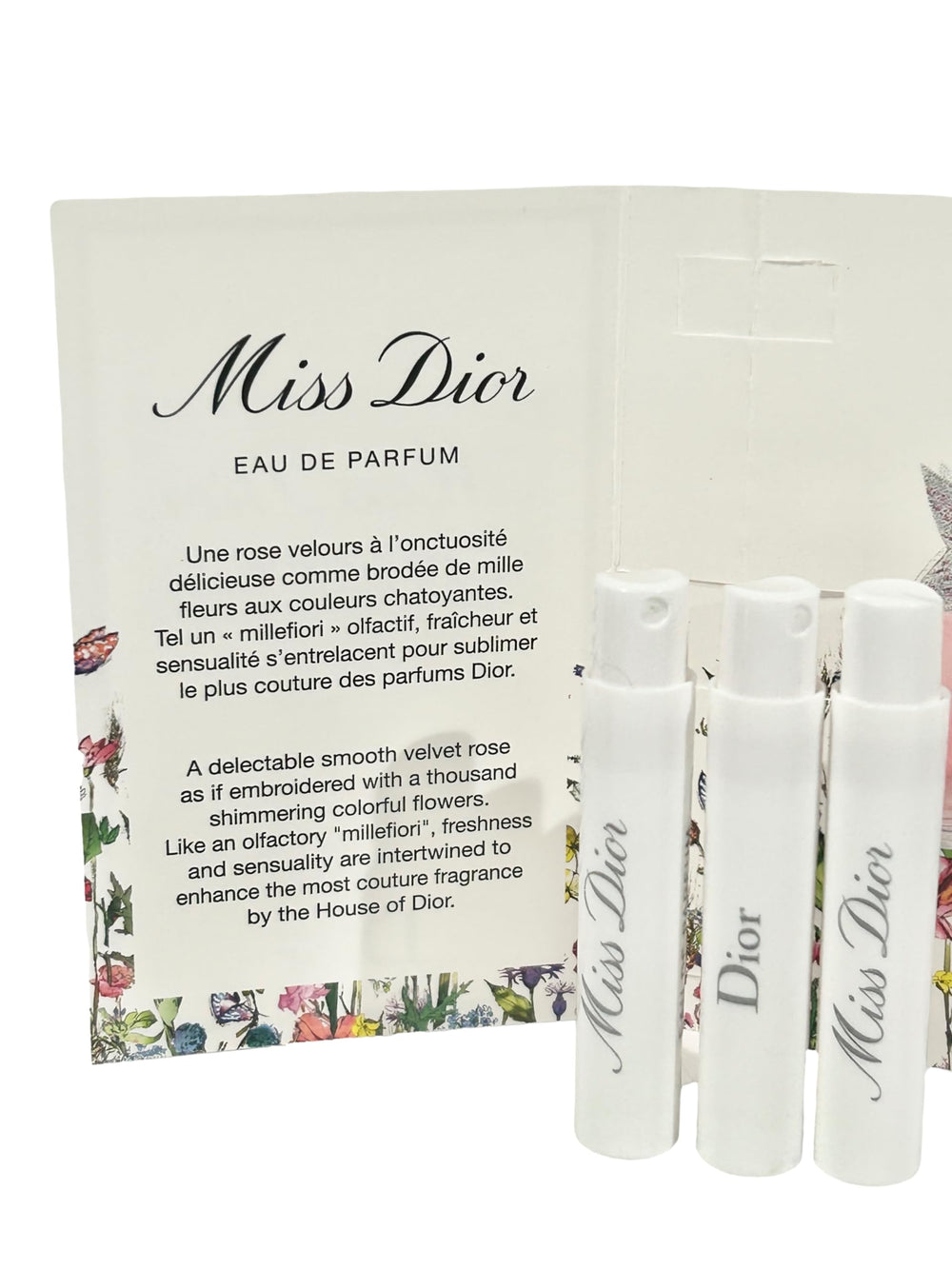 Dior Miss Dior sample set of 3 offers versatile scent options.