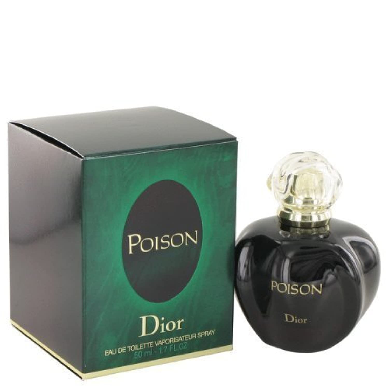 Dior Poison bottle close-up showing luxury design and lasting scent.
