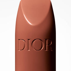 Dior Rouge Couture shade 200 Nude Touch Velvet swatch shows rich brown couture color.