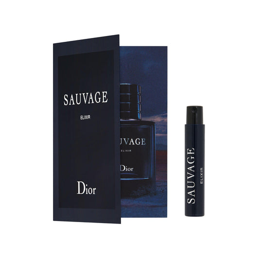 Dior Sauvage Elixir travel vial for on-the-go fragrance exploration and testing.