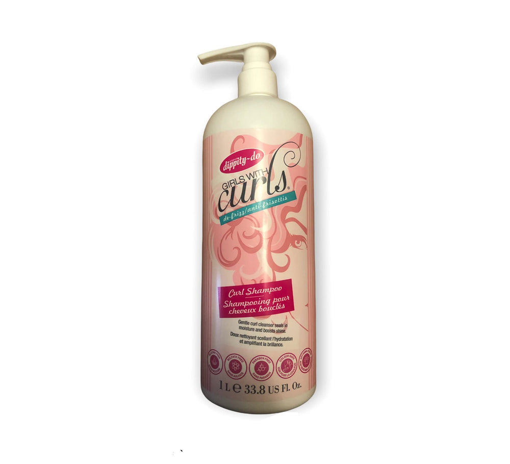 Dippity Do Girls With Curls Curl Shampoo close-up shows creamy lather and frizz-control potential
