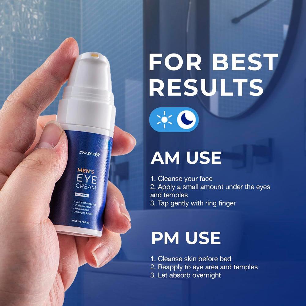 DIPSEVEN anti-aging eye cream bottle showing firming potential