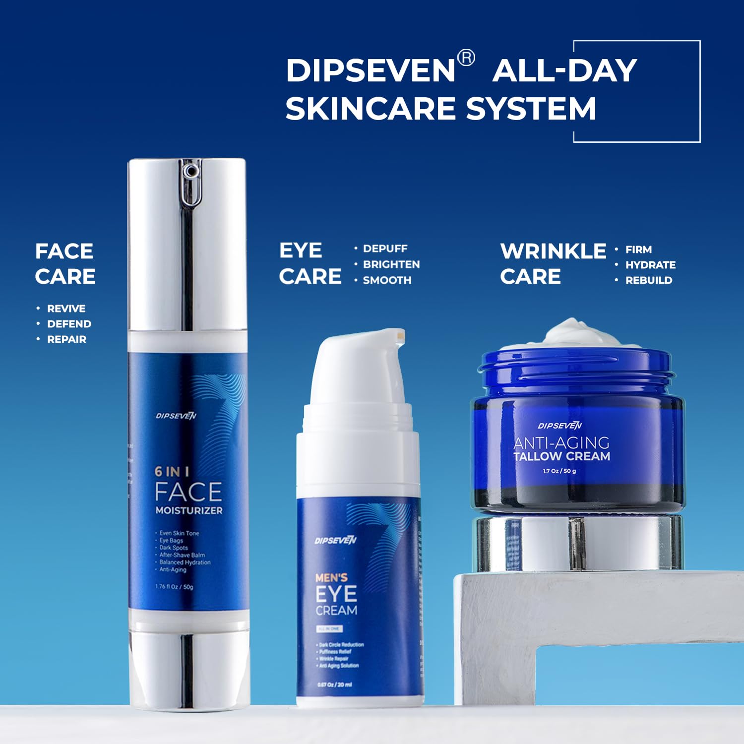 DIPSEVEN gentle formula protects skin barrier during shaving