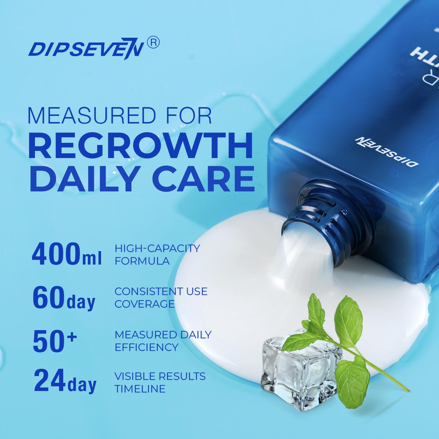 DIPSEVEN root-activator technology illustration for thicker fuller hair