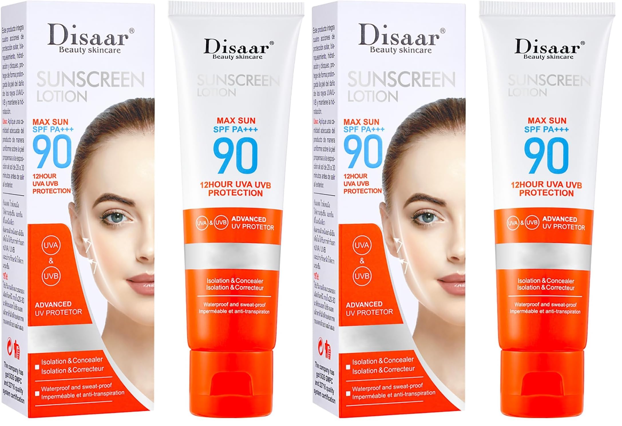 DISAAR Beauty sunscreen lotion bottle ready for daily sun protection