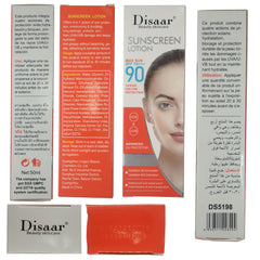 DISAAR Beauty sunscreen lotion dual-pack packaging for travel