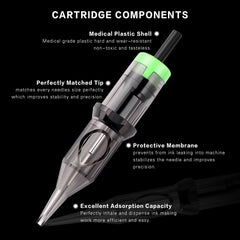 DISCOVER DEVICE disposable cartridge with membrane safety for consistent ink flow.