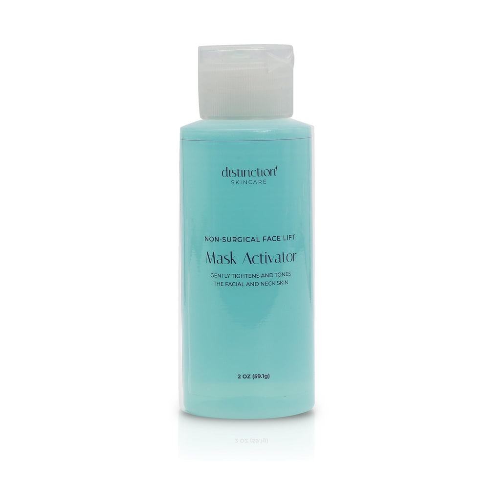 Distinction Face Mask Activator fresh scent signals clean skincare experience.
