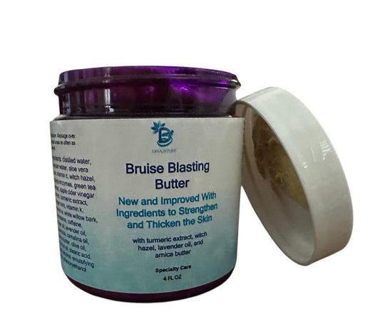 Diva Stuff bruise dissolving cream jar close-up showing creamy texture for quick absorption